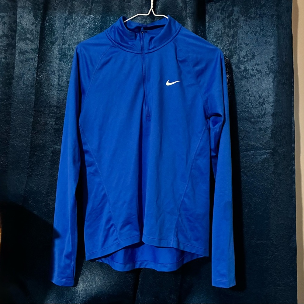 Nike Women's Royal Blue Half-Zip Sweatshirt